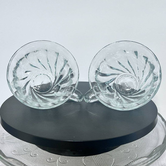 Vintage Anchor Hocking Victoria Swirl Design Punch Cups - Picture 3 of 8